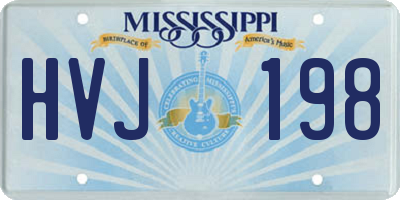 MS license plate HVJ198