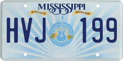 MS license plate HVJ199