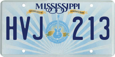 MS license plate HVJ213