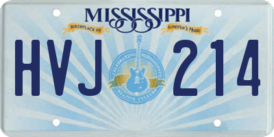 MS license plate HVJ214