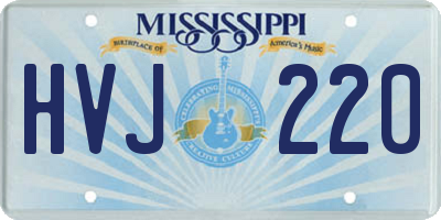 MS license plate HVJ220