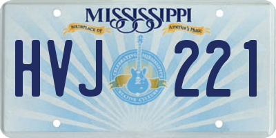 MS license plate HVJ221