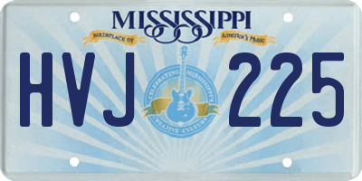 MS license plate HVJ225