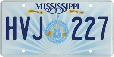 MS license plate HVJ227