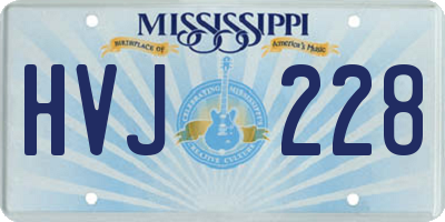 MS license plate HVJ228