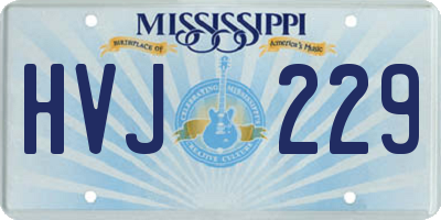 MS license plate HVJ229