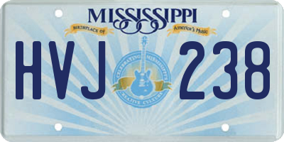 MS license plate HVJ238
