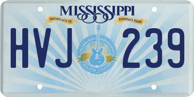 MS license plate HVJ239