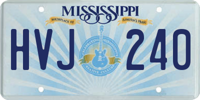 MS license plate HVJ240