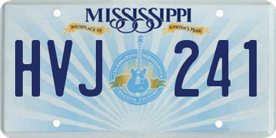 MS license plate HVJ241