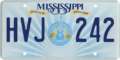 MS license plate HVJ242