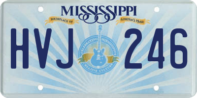 MS license plate HVJ246
