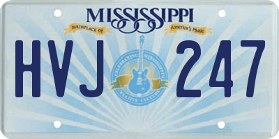 MS license plate HVJ247