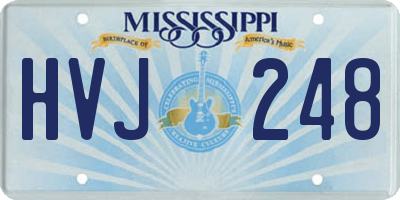 MS license plate HVJ248