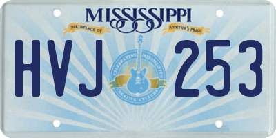 MS license plate HVJ253