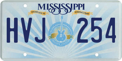 MS license plate HVJ254