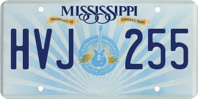 MS license plate HVJ255