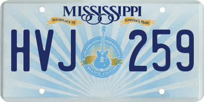 MS license plate HVJ259