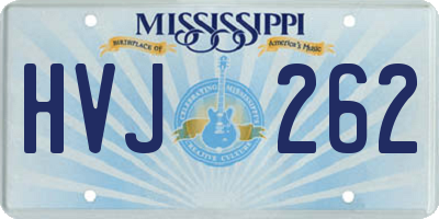 MS license plate HVJ262