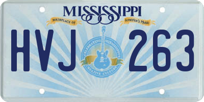 MS license plate HVJ263