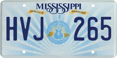 MS license plate HVJ265