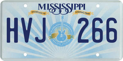 MS license plate HVJ266