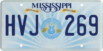 MS license plate HVJ269
