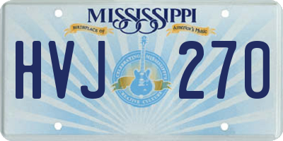 MS license plate HVJ270