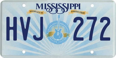 MS license plate HVJ272