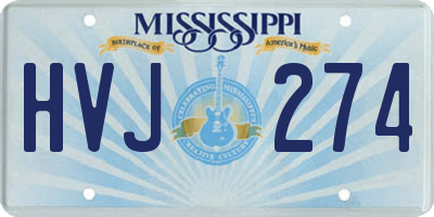 MS license plate HVJ274