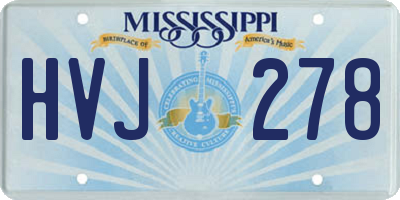 MS license plate HVJ278