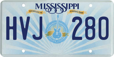MS license plate HVJ280