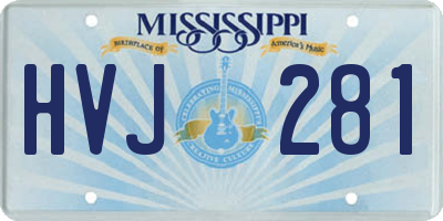 MS license plate HVJ281