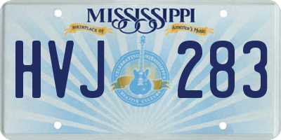 MS license plate HVJ283