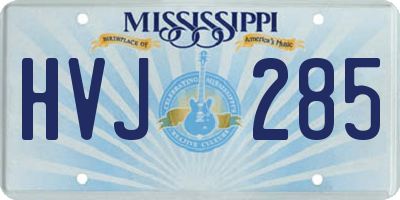 MS license plate HVJ285