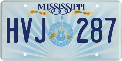 MS license plate HVJ287