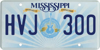 MS license plate HVJ300