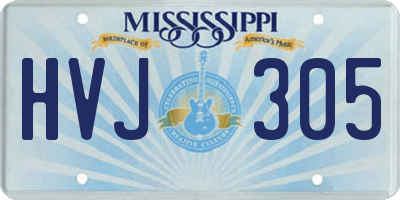 MS license plate HVJ305