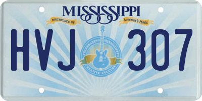 MS license plate HVJ307