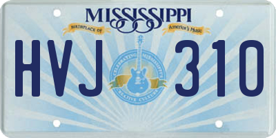 MS license plate HVJ310
