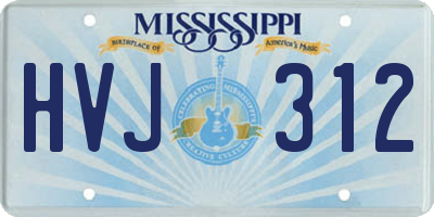 MS license plate HVJ312