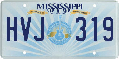 MS license plate HVJ319