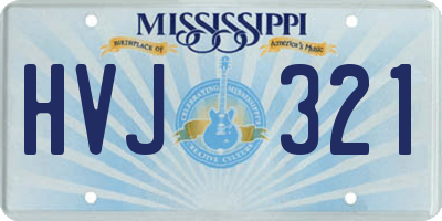 MS license plate HVJ321