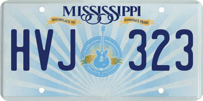 MS license plate HVJ323