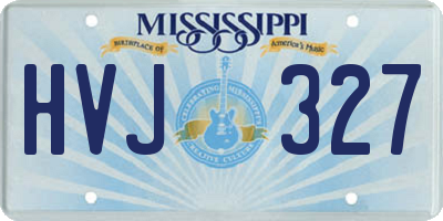 MS license plate HVJ327