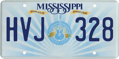 MS license plate HVJ328