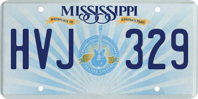 MS license plate HVJ329