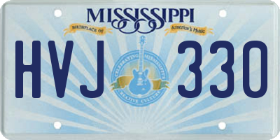 MS license plate HVJ330