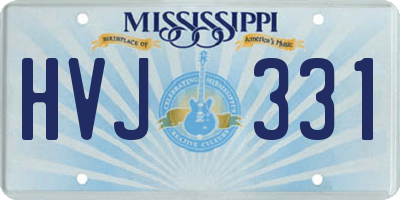MS license plate HVJ331