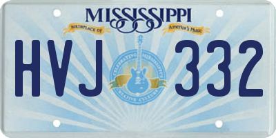 MS license plate HVJ332